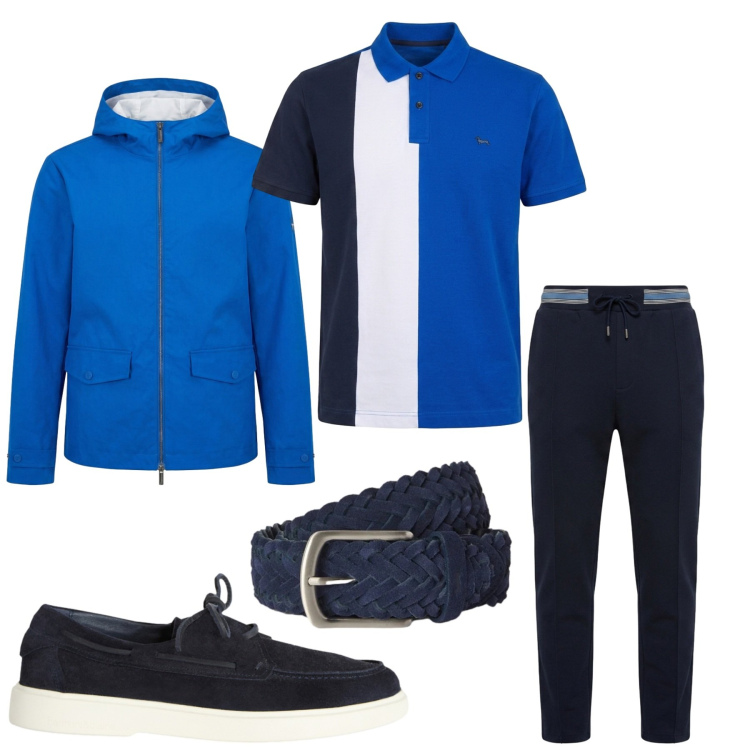 Outfit uomo - Total look #2455301. Stile Casual per Tutti i giorni. Abbinamento con scarpe stringate, giacche, polo, pantaloni, cinture.