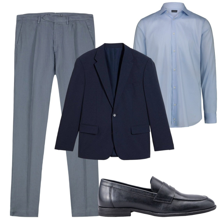 Outfit uomo - Eventi. Stile Business/Elegante per Cerimonia. Abbinamento con giacche, pantaloni, camicie, scarpe stringate.