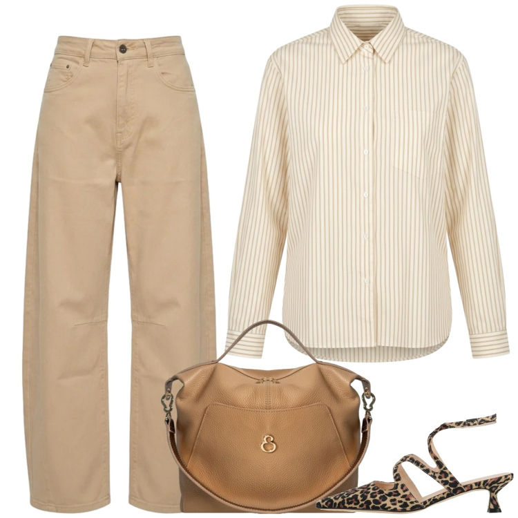Outfit donna - Ovviamente. Stile Casual per Ufficio. Abbinamento con décolleté, jeans, camicie, borse a mano.