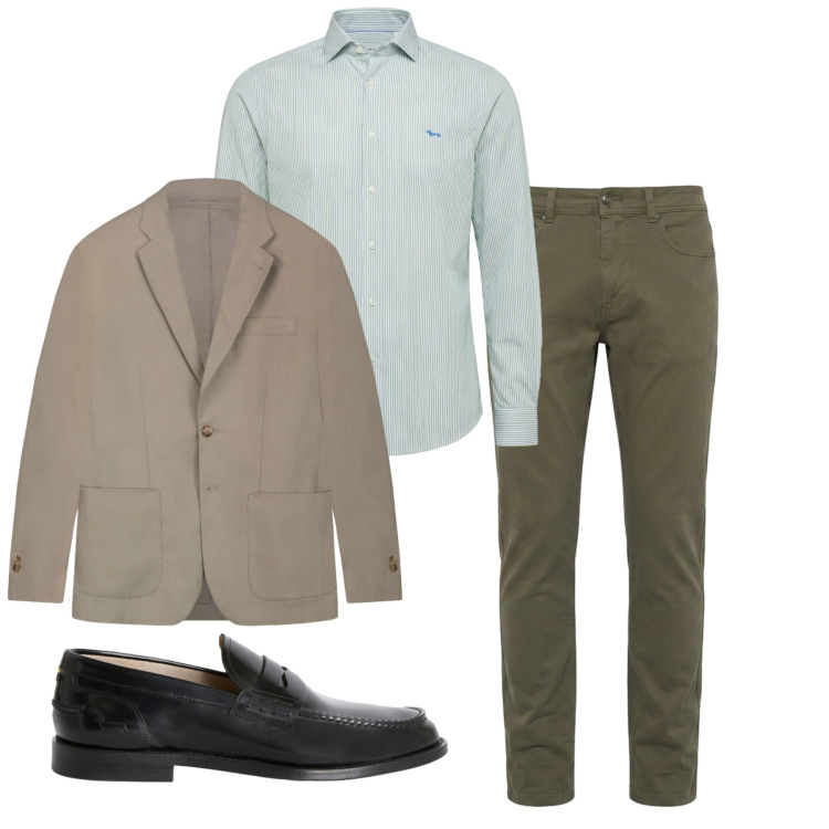Outfit uomo - Total look #2455662. Stile Casual per Serata speciale. Abbinamento con camicie, scarpe stringate, pantaloni, giacche.