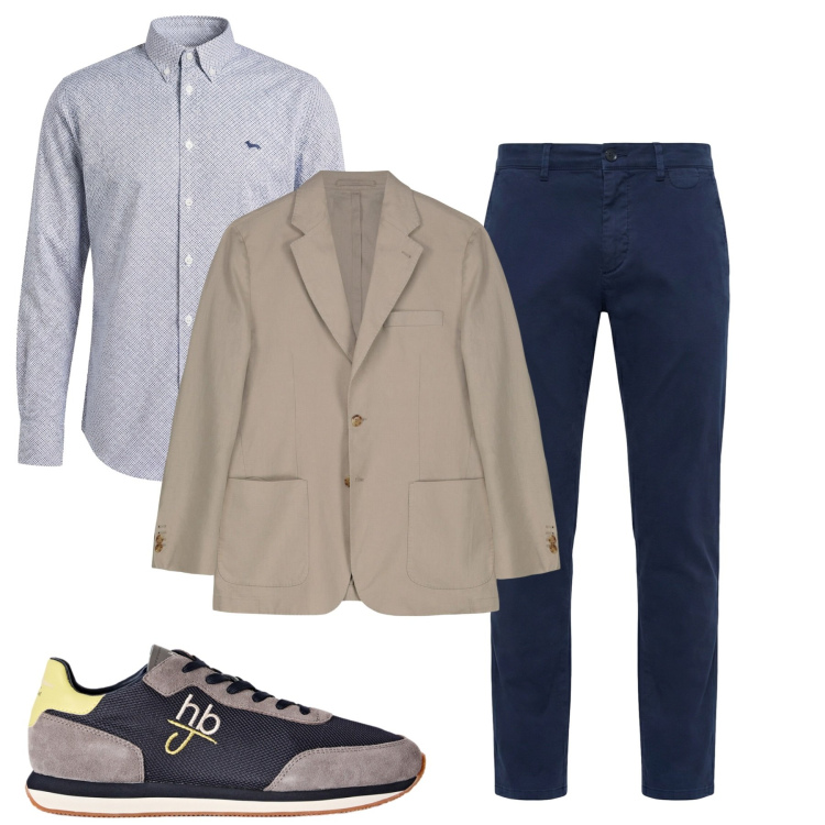 Outfit uomo - Total look #2455681. Stile Casual per Tutti i giorni. Abbinamento con camicie, pantaloni chino, sneakers, giacche.
