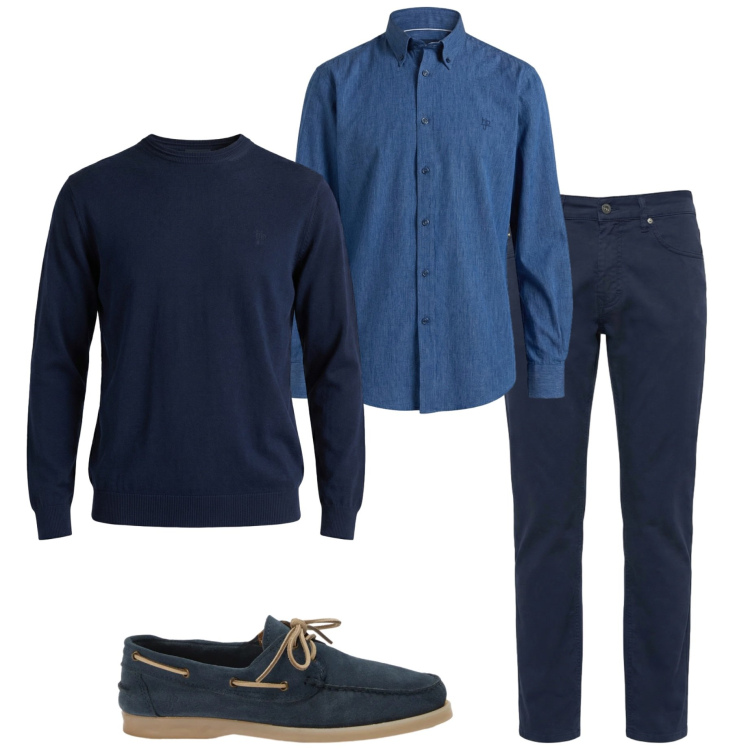 Outfit uomo - Ritorno in ufficio. Stile Urban per Ufficio. Abbinamento con scarpe stringate, pantaloni, maglieria, camicie.