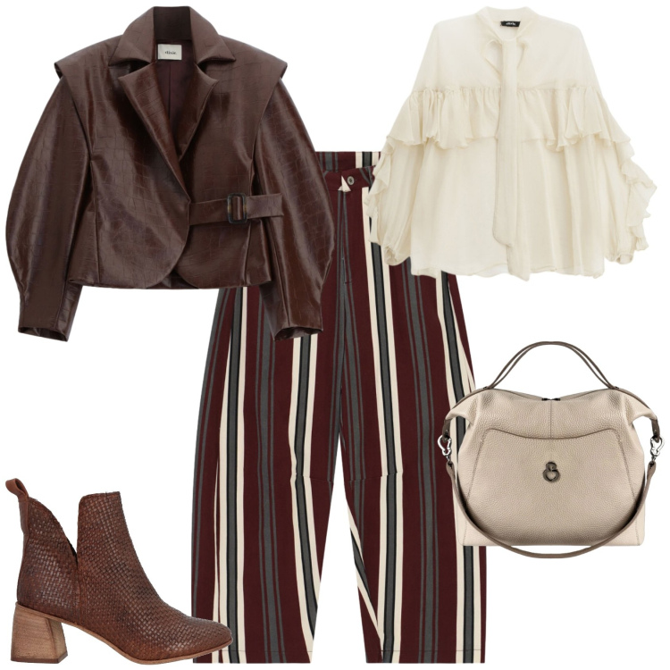 Outfit donna - Nuiva stagione con Dixie. Stile Casual chic per Tutti i giorni. Abbinamento con stivaletti, pantaloni, bluse, bomber, borse a mano.