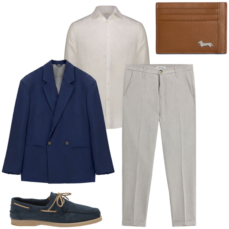 Outfit uomo - Total look #2455980. Stile Casual per Tutti i giorni. Abbinamento con scarpe stringate, portafogli, giacche, pantaloni, camicie.