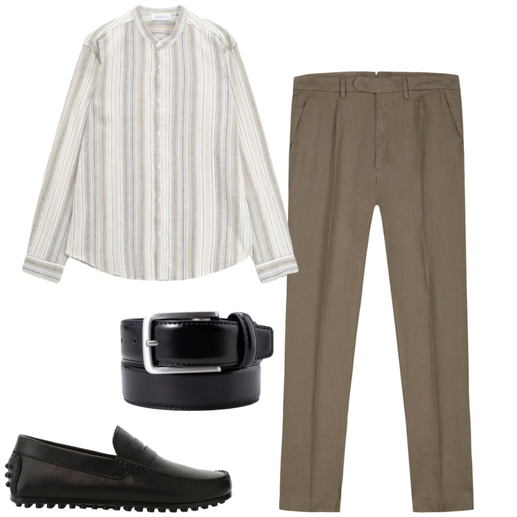 Outfit uomo - City. Stile Urban per Tutti i giorni. Abbinamento con camicie, scarpe stringate, pantaloni, cinture.