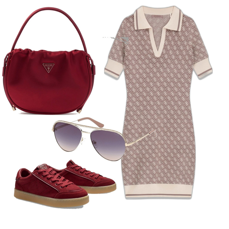 Outfit mujer - Urban style. Estilo Urban para Todos los días. Combinación con gafas de sol, sneakers, vestidos cortos, bolsos de mano.