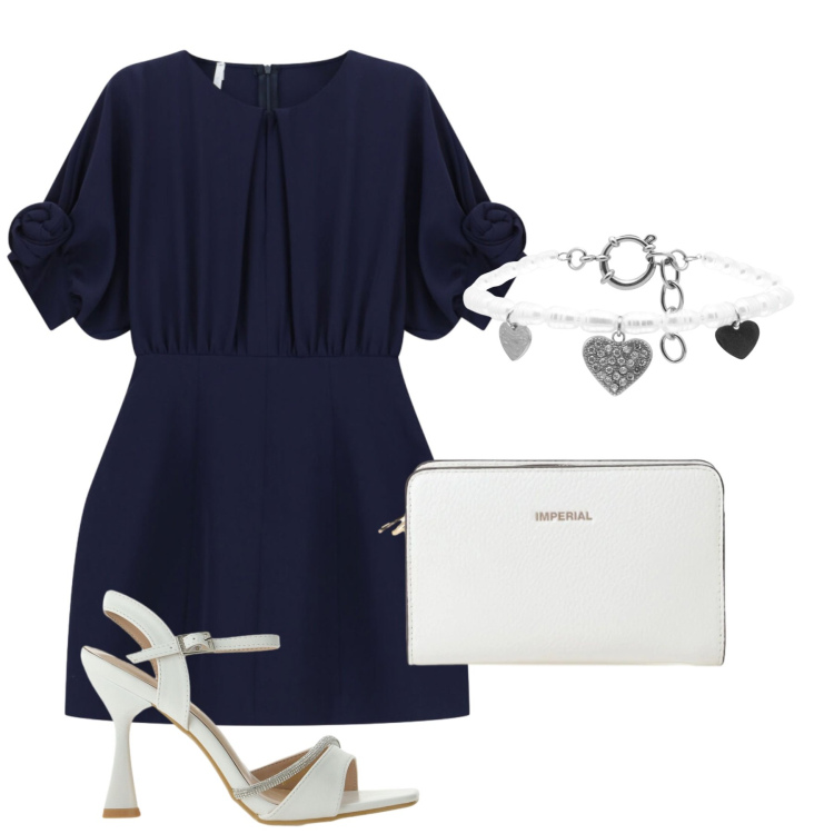 Outfit donna - Total look #2456510. Stile Glamour per Serata fuori. Abbinamento con vestiti corti, borse a tracolla, sandali gioiello, braccialetti.