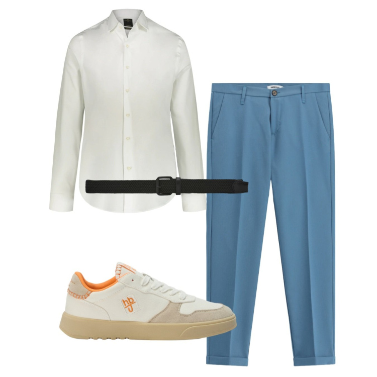 Outfit uomo - Total look #2456540. Stile Casual per Tutti i giorni. Abbinamento con sneakers, pantaloni, cinture, camicie.