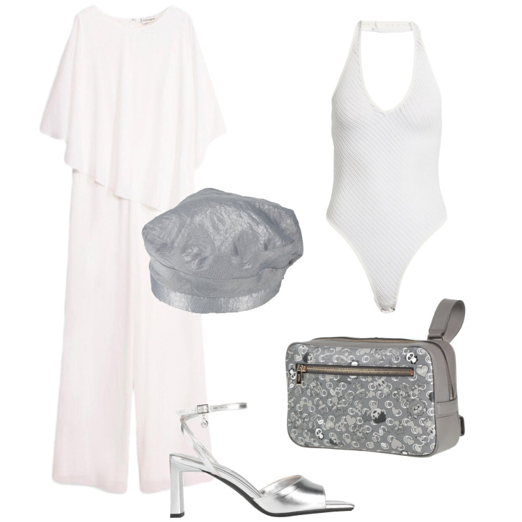 Outfit donna - Total look #2456658. Stile Chic per Cerimonia. Abbinamento con cappelli e berretti, sandali col tacco, marsupi, body, tute.