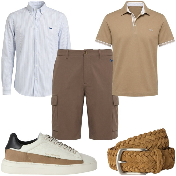 Outfit uomo - Total look #2456728. Stile Casual per Tutti i giorni. Abbinamento con polo, camicie, bermuda, cinture, sneakers.
