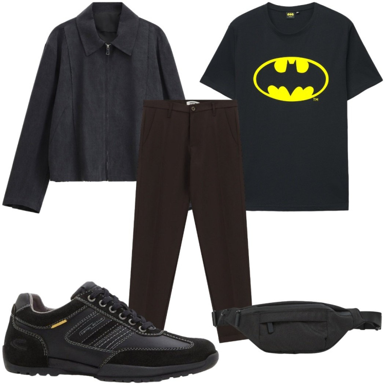 Outfit uomo - Total look #2456733. Stile Casual per Tutti i giorni. Abbinamento con sneakers, cappotti, pantaloni, borse sportive, t-shirt.