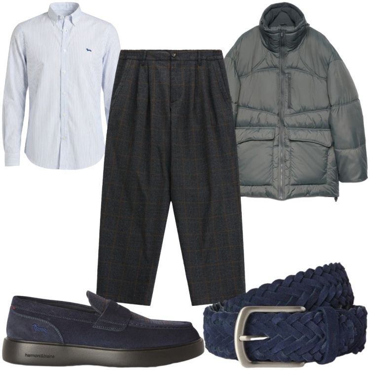 Outfit uomo - Total look #2456740. Stile Casual per Tutti i giorni. Abbinamento con scarpe stringate, camicie, cinture, pantaloni, giacche.