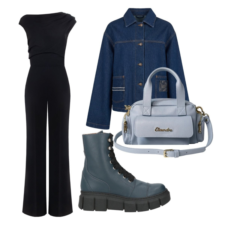 Outfit donna - Super saldi. Stile Casual chic per Serata fuori. Abbinamento con stivaletti, cappotti, tute, borse a mano.