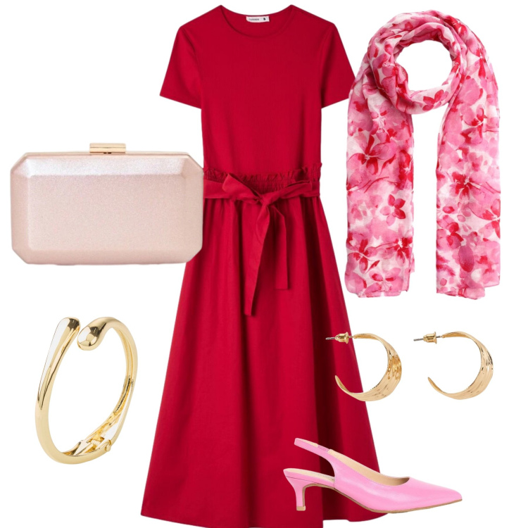 Outfit donna - Cena vista mare. per Serata fuori. Abbinamento con décolleté, braccialetti, orecchini, vestiti lunghi, foulard, clutch.