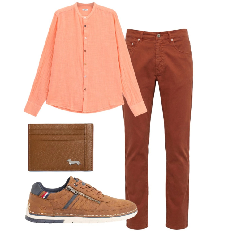 Outfit uomo - Total look #2456937. Stile Casual per Tutti i giorni. Abbinamento con sneakers, pantaloni, portafogli, camicie.