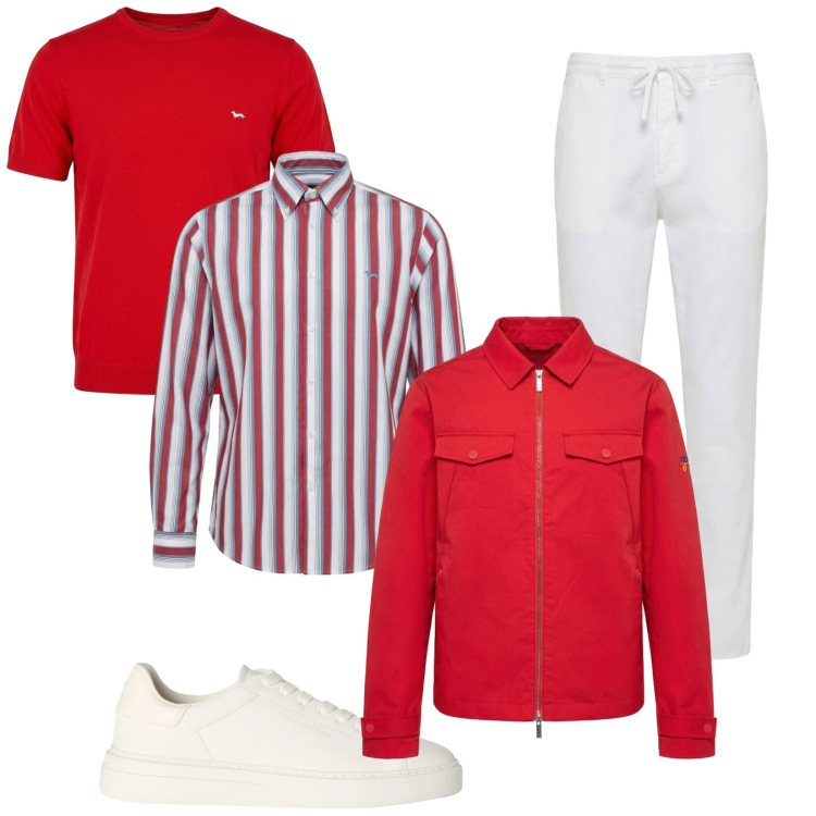 Outfit uomo - In saldo. Stile Casual per Tutti i giorni. Abbinamento con camicie, pantaloni, cappotti, t-shirt, sneakers.