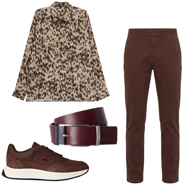 Outfit uomo - Total look #2457082. Stile Trendy per Serata speciale. Abbinamento con sneakers, cinture, pantaloni, camicie.