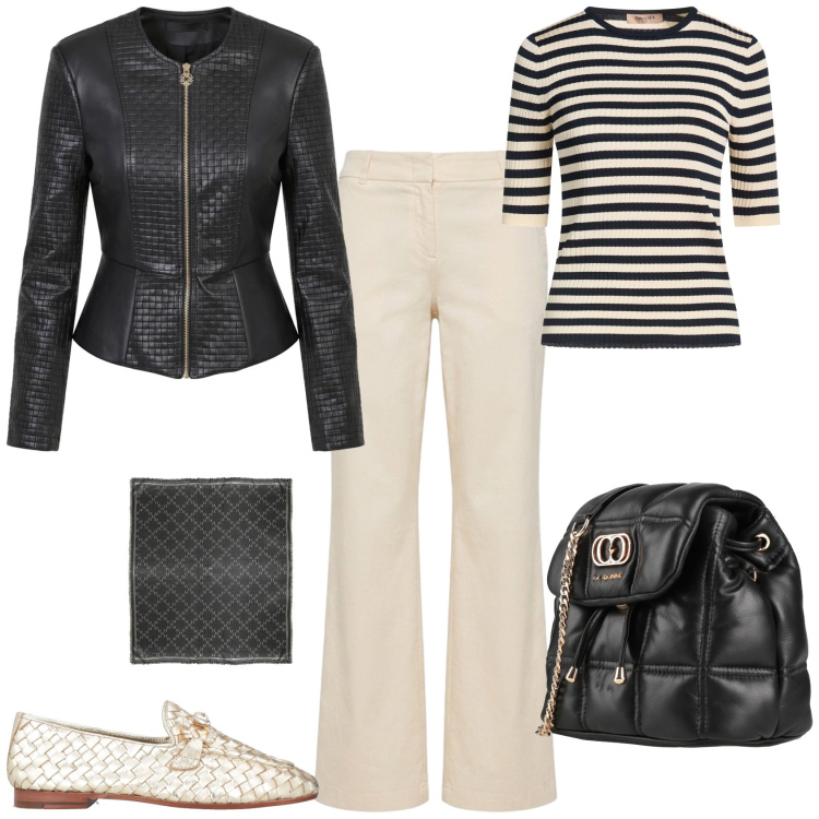 Outfit donna - Casual chic ufficio tempo libero. Stile Casual chic per Tutti i giorni. Abbinamento con mocassini, sciarpe, valigie, pullovers, pantaloni, giacche.