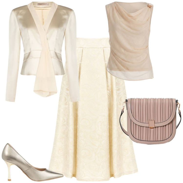 Outfit donna - Cerimonia evento serata speciale. Stile Bon Ton per Cerimonia. Abbinamento con gonne longuette, top, blazer, décolleté, borse a tracolla.