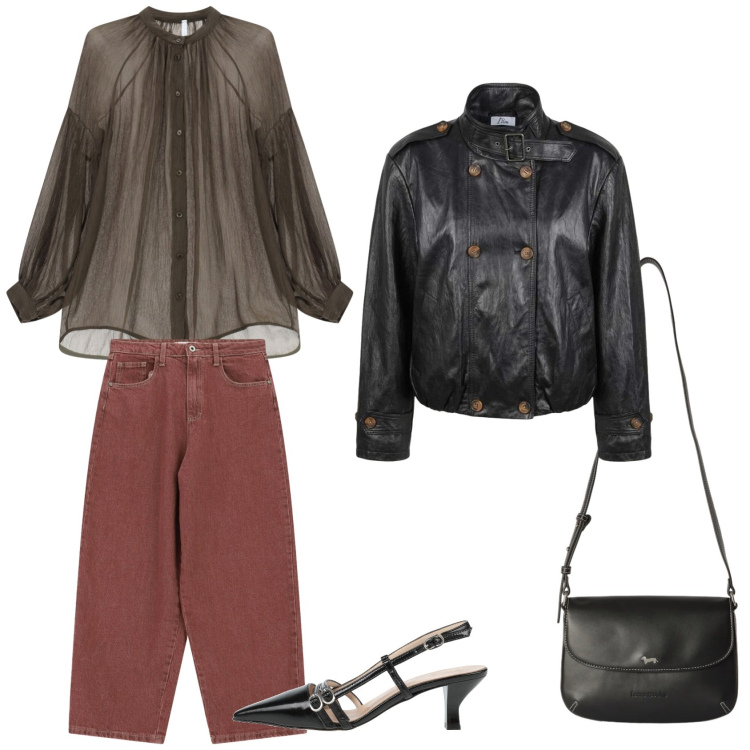 Outfit donna - Aspettando l' autunno. Abbinamento con giacche, borse a tracolla, camicie, jeans, décolleté.