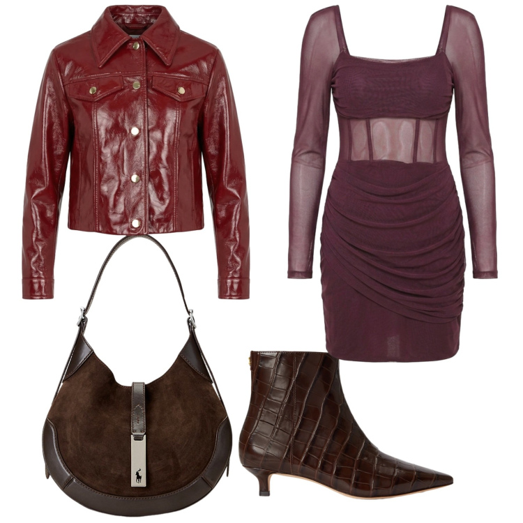 Outfit donna - Red. Abbinamento con giacche, borse a spalla, stivaletti, vestiti corti.