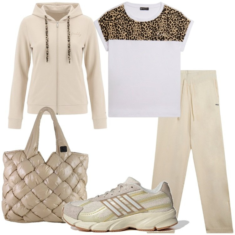 Outfit donna - Back to Pilates Class. Stile Casual per Sport. Abbinamento con pantaloni, felpe con cappuccio, t-shirt, borse tote, sneakers.