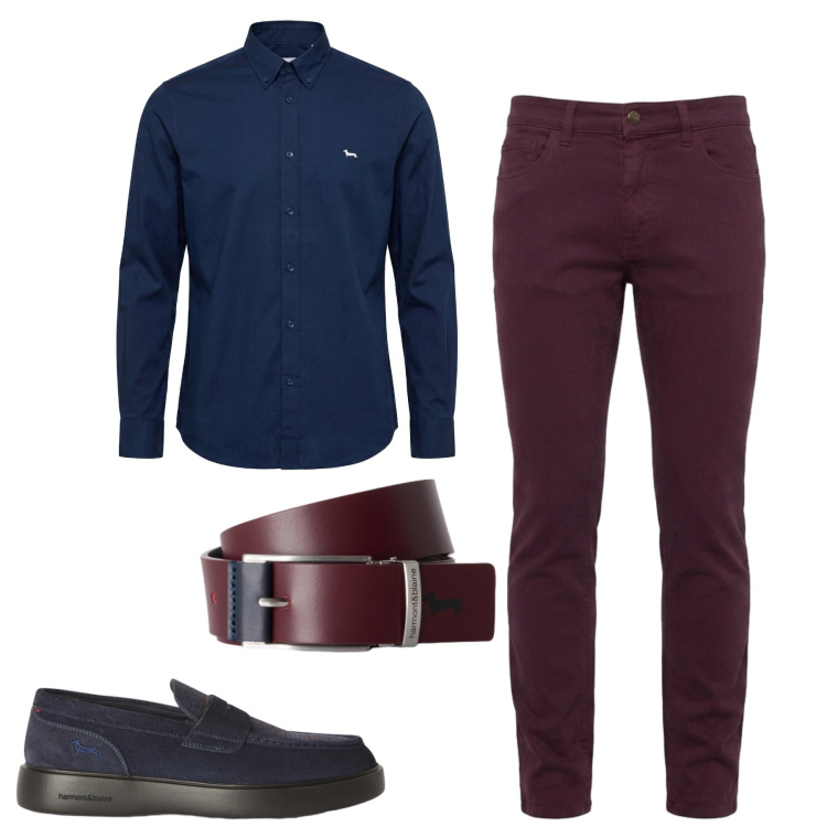 Outfit uomo - City. Stile Trendy per Tutti i giorni. Abbinamento con camicie, scarpe stringate, pantaloni, cinture.
