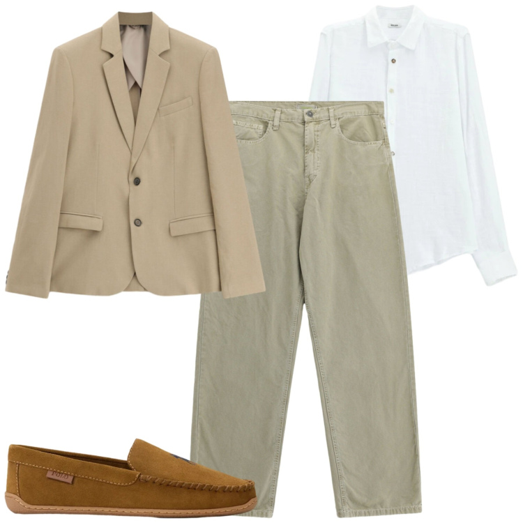 Outfit uomo - Total look #2458668. Stile Urban per Tutti i giorni. Abbinamento con camicie, pantaloni, giacche, scarpe stringate.