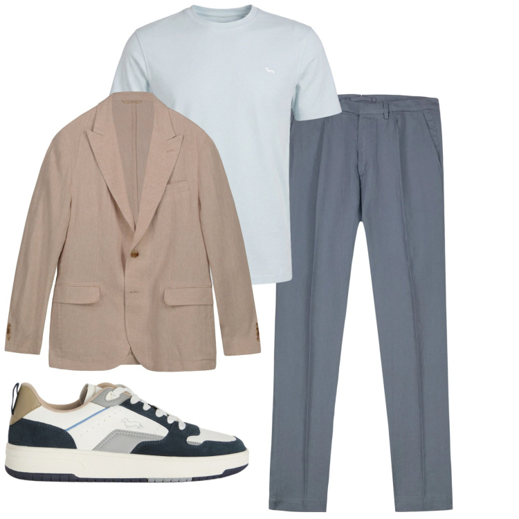 Outfit uomo - Total look #2458736. Stile Casual per Tutti i giorni. Abbinamento con t-shirt, sneakers, pantaloni, giacche.