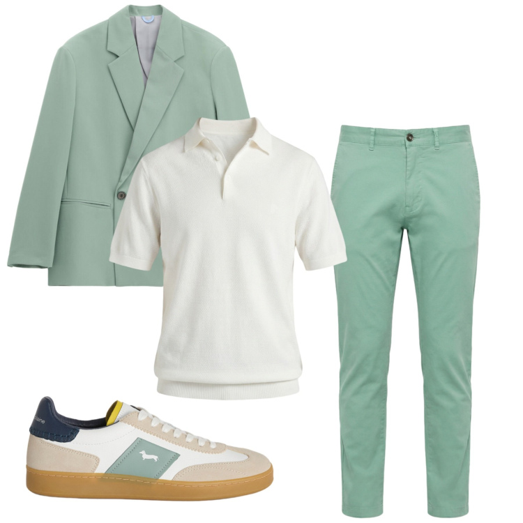 Outfit uomo - Total look #2458741. Stile Casual per Tutti i giorni. Abbinamento con pantaloni, polo, sneakers, giacche.