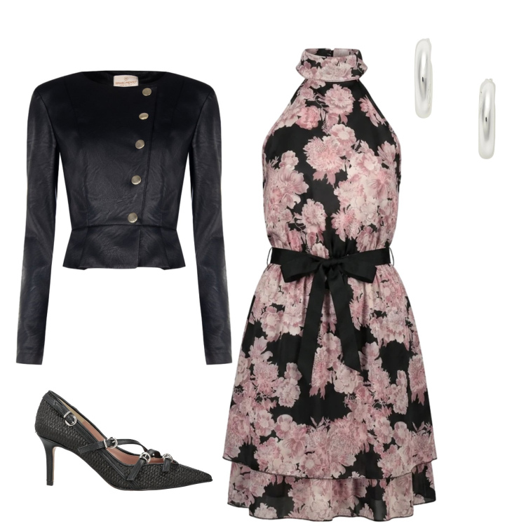 Outfit donna - Grintoso per giornate di fine estate. Abbinamento con décolleté, giacche, orecchini, vestiti corti.