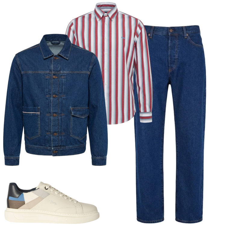 Outfit uomo - City. Stile Casual per Tutti i giorni. Abbinamento con camicie, giacche, sneakers, jeans.