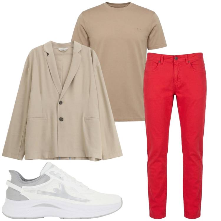 Outfit uomo - Total look #2459040. Stile Trendy per Serata speciale. Abbinamento con t-shirt, pantaloni, giacche, sneakers.