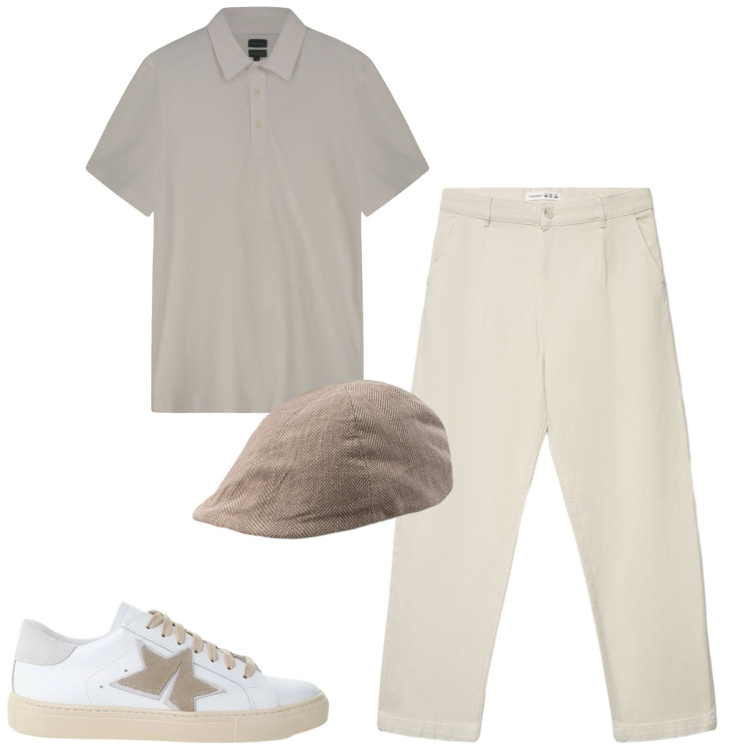 Outfit uomo - Total look #2459100. Stile Casual per Tutti i giorni. Abbinamento con sneakers, pantaloni chino, cappelli e berretti, polo.