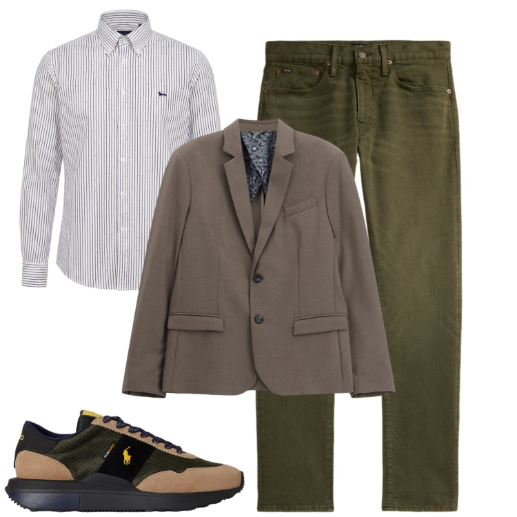 Outfit uomo - Fall. Stile Urban per Tutti i giorni. Abbinamento con camicie, giacche, jeans, sneakers.