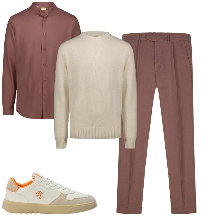 Outfit uomo - Total look #2459499. Stile Urban per Tutti i giorni. Abbinamento con sneakers, pantaloni, maglieria, camicie.