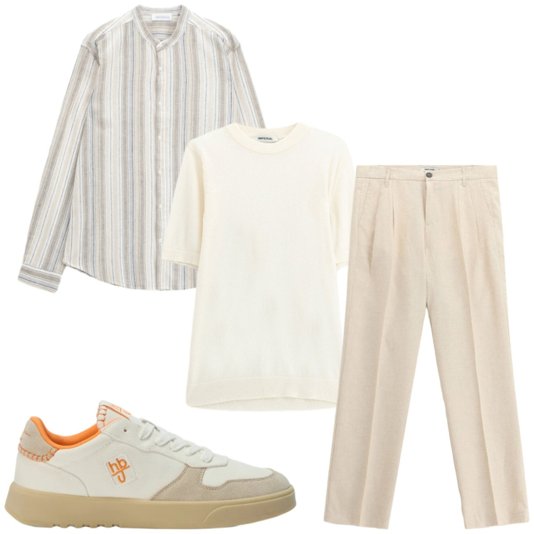 Outfit uomo - Total look #2459528. Stile Casual per Tutti i giorni. Abbinamento con sneakers, camicie, t-shirt, pantaloni.