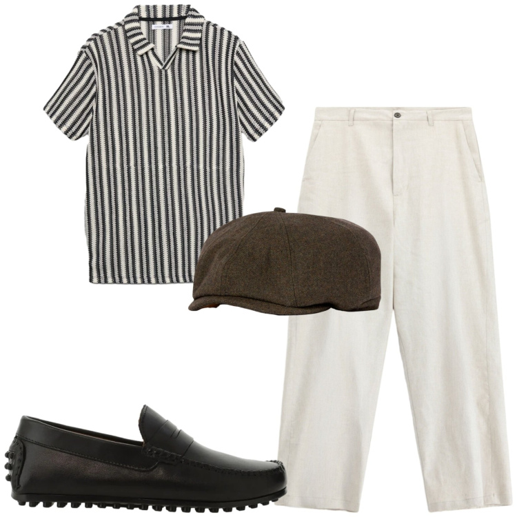Outfit uomo - Total look #2459627. Stile Casual per Tutti i giorni. Abbinamento con pantaloni, scarpe stringate, polo, cappelli e berretti.