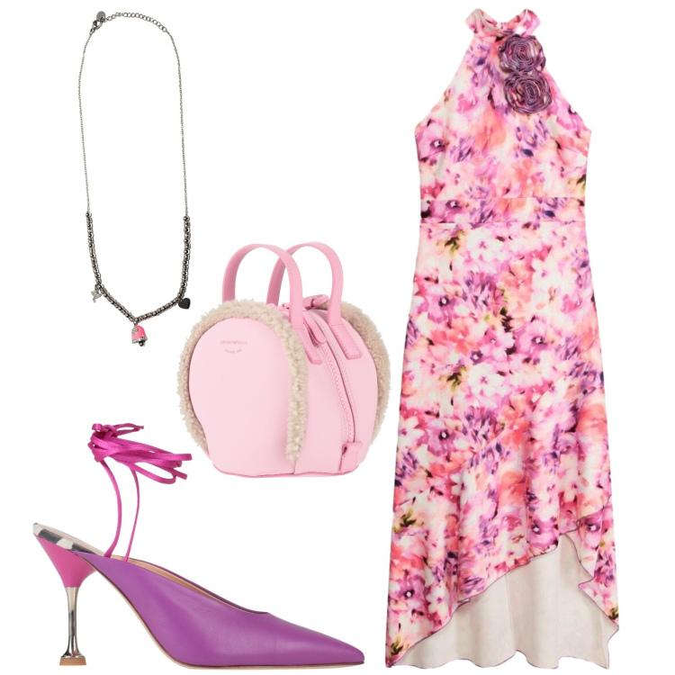 Outfit donna - Chic. Stile Chic per Serata fuori. Abbinamento con zaini, décolleté, vestiti, ciondoli.