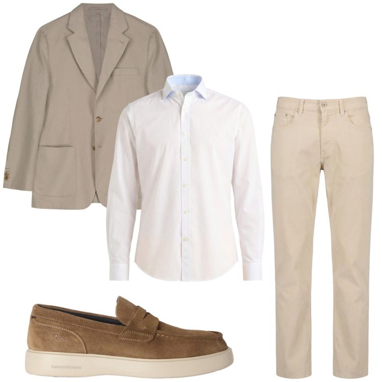 Outfit uomo - Total look #2459735. Stile Business/Elegante per Ufficio. Abbinamento con pantaloni, camicie, scarpe stringate, giacche.