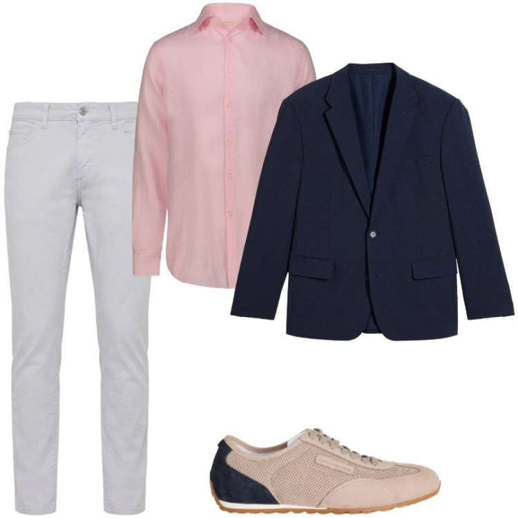 Outfit uomo - Total look #2460032. Stile Casual per Ufficio. Abbinamento con giacche, sneakers, pantaloni, camicie.