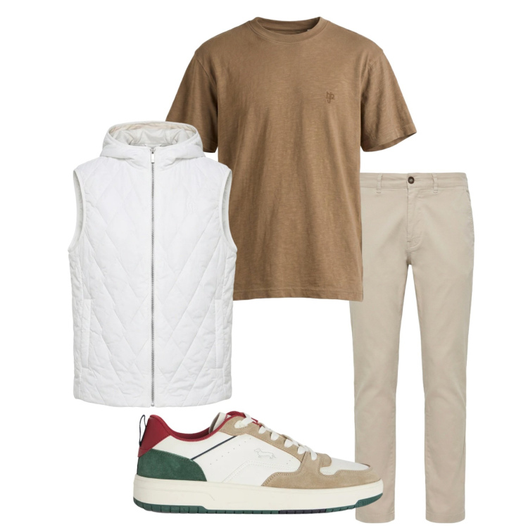 Outfit uomo - Total look #2460045. Stile Casual per Tutti i giorni. Abbinamento con sneakers, piumini, pantaloni, t-shirt.