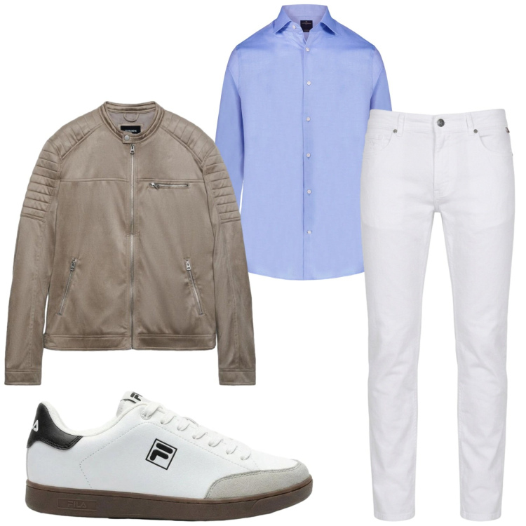 Outfit uomo - Total look #2460105. Stile Business/Elegante per Tutti i giorni. Abbinamento con sneakers, giacche, pantaloni, camicie.