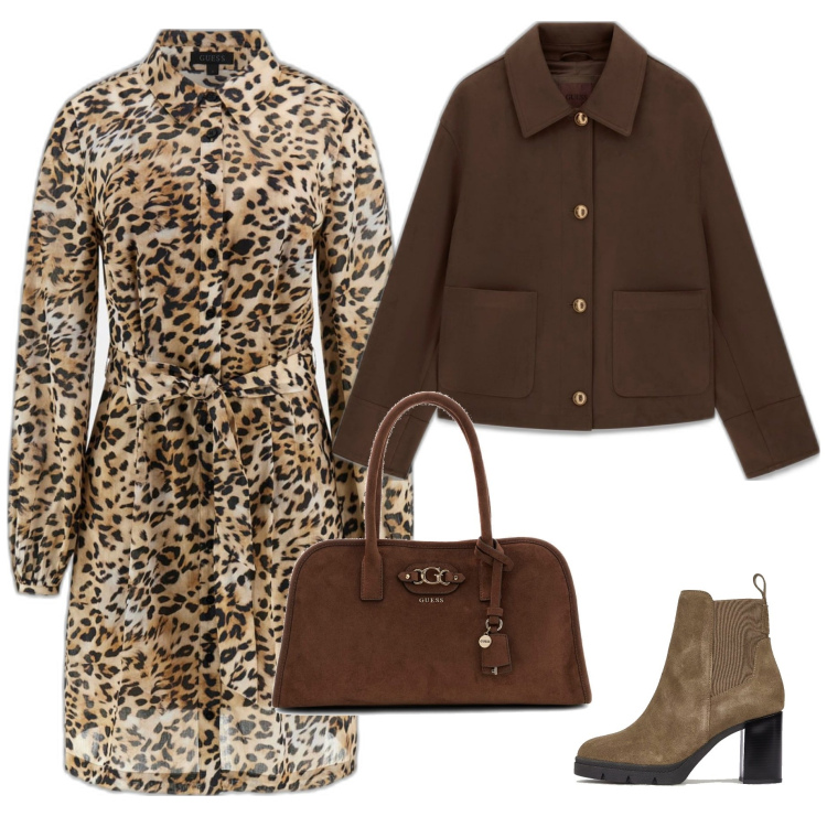 Outfit mujer - Bon Ton #3033. Estilo Bon Ton para Todos los días. Combinación con botines, vestidos camiseros, bolsos de mano, blazers.