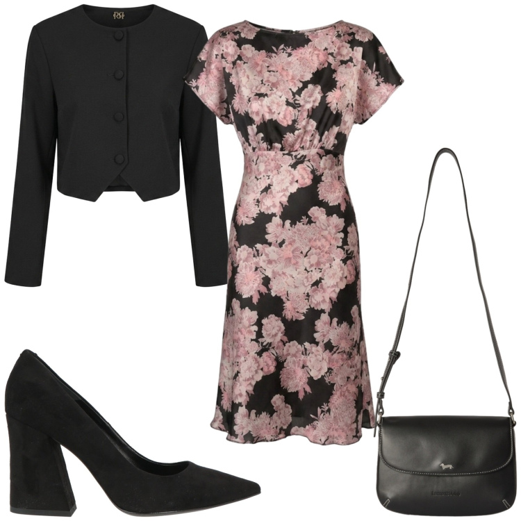 Outfit donna - Bon ton. Stile Bon Ton per Cerimonia. Abbinamento con décolleté, borse a tracolla, blazer, vestiti midi/longuette.