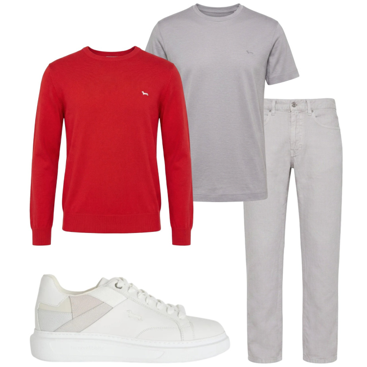 Outfit uomo - Urban style. Stile Urban per Tutti i giorni. Abbinamento con sneakers, pullovers, pantaloni, t-shirt.