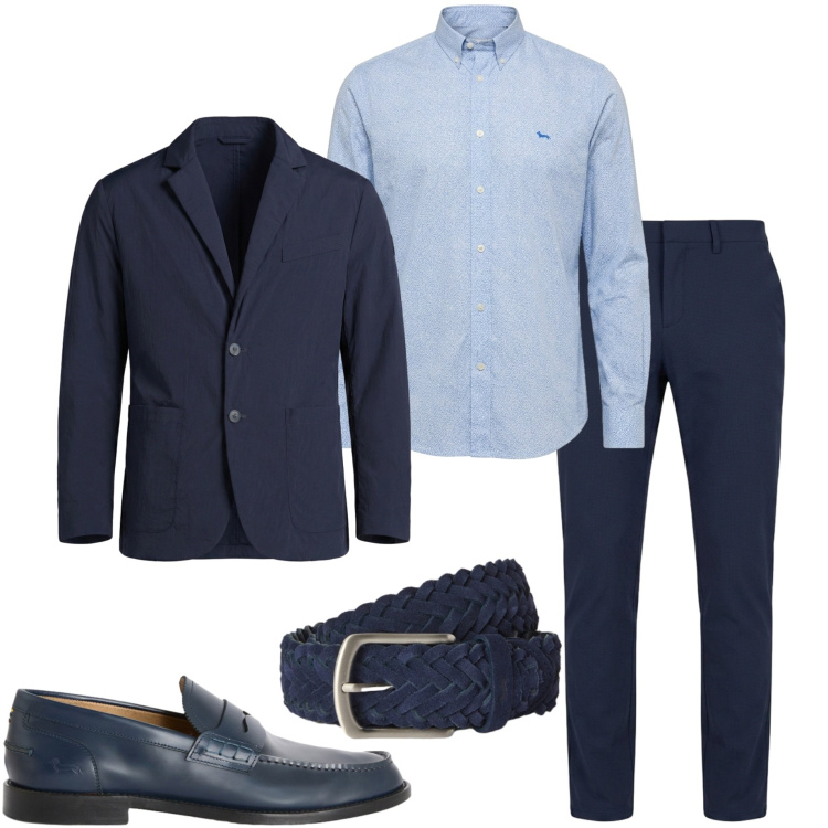 Outfit uomo - Business men. Stile Business/Elegante per Ufficio. Abbinamento con pantaloni chino, scarpe stringate, camicie, giacche, cinture.