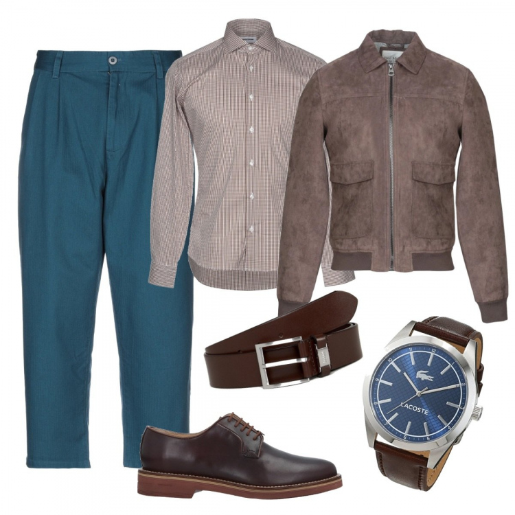 Outfit uomo - Raffinata eleganza. Stile Business/Elegante per Ufficio. Abbinamento con scarpe stringate.