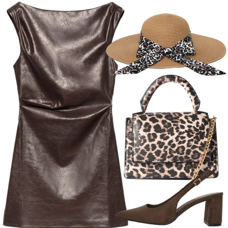 Outfit donna - Total look #2461449. Stile Chic Abbinamento con vestiti a tubino, décolleté, borse a tracolla, cappelli.