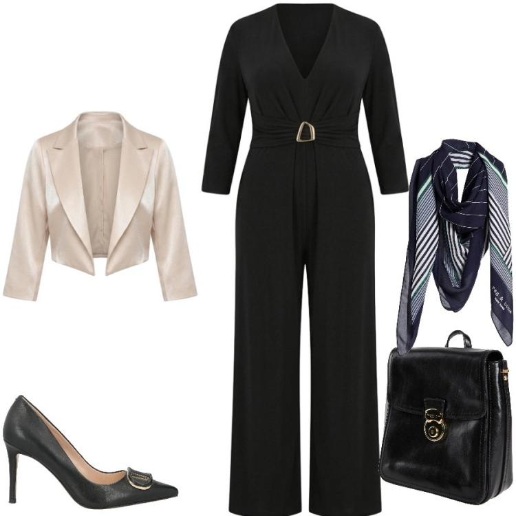 Outfit donna - Total look #2461485. Stile Glamour per Serata fuori. Abbinamento con décolleté, sciarpe, zaini, tute, bolero.